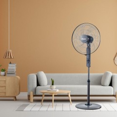 Primo Prsf-80656 Ανεμιστήρας Ορθοστάτης 65W Διαμέτρου 45.72cm με Τηλεχειριστήριο Γκρι